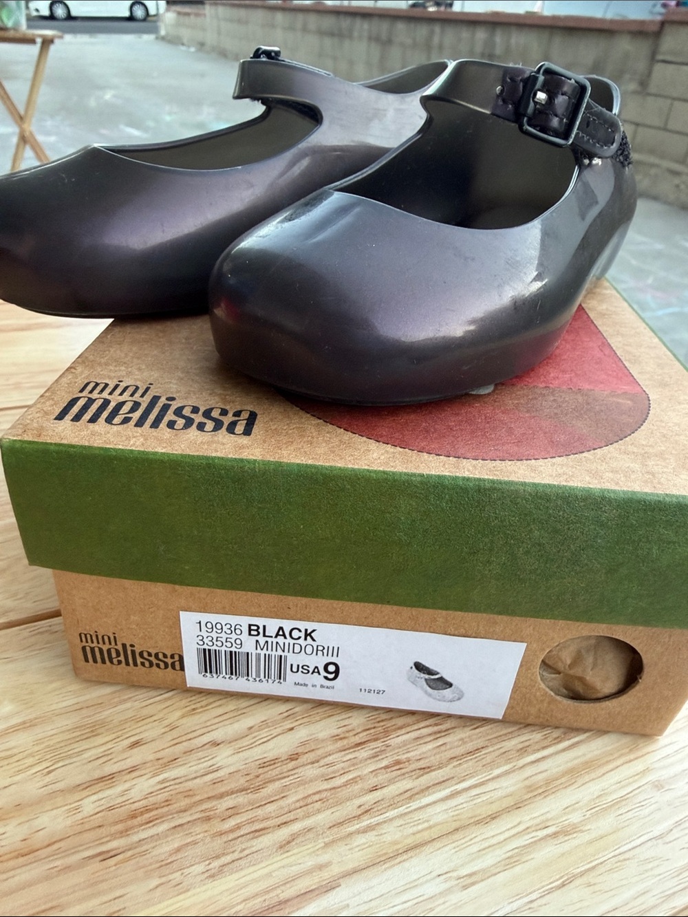 Mini Melissa Black Mini Dorii Mary Jane Shoes